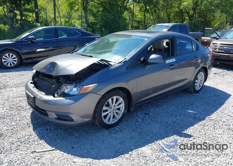 2012 Honda Civic Ex-L z USA, uszkodzony, nr VIN 2HGFB2F9XCH575830